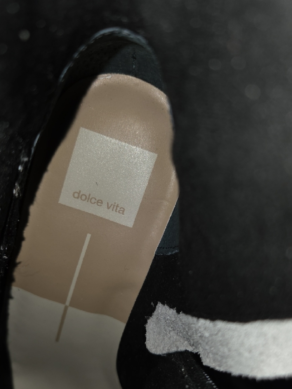 Dolce Vita Ramson Black and White Pointed Toe Western Ankle Boots - Picture 2 of 9
